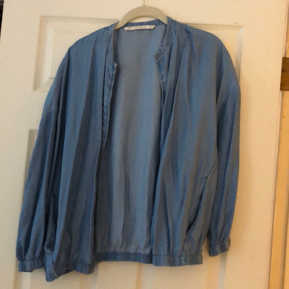 Zara bomber style denim jacket